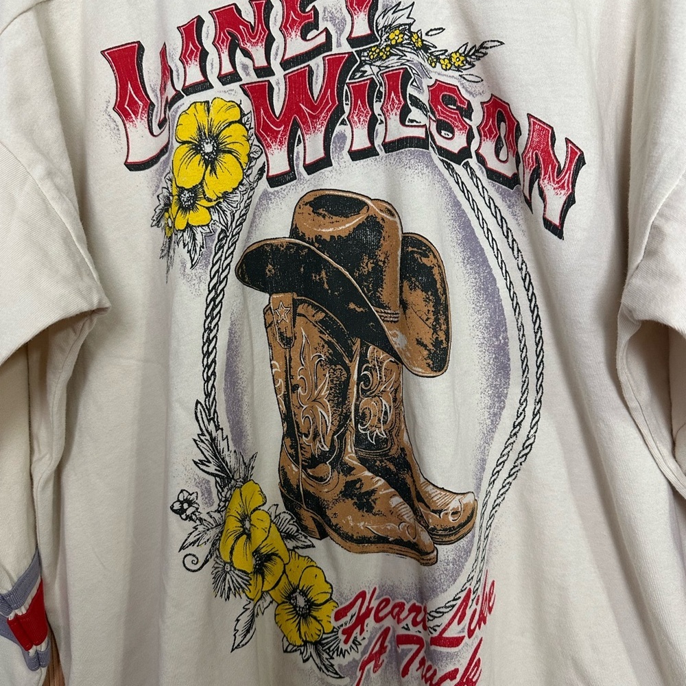 Daydreamer Lainey Wilson Heart Like A Truck Long Sleeve Tee, $99 NWT, Size L/XL - Picture 3 of 10